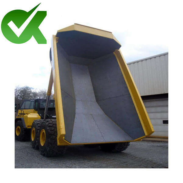 No sticky UHMWPE truck bed chute liner sheet